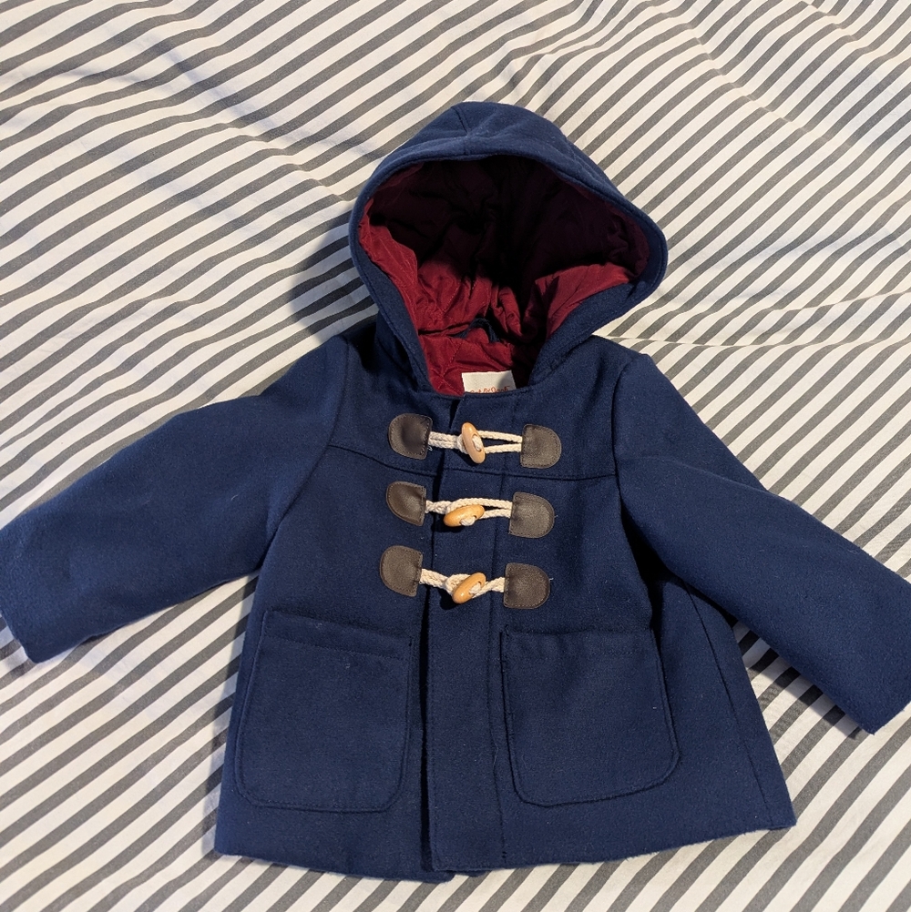 Cat & Jack Navy Blue Kids Hooded Toggle Jacket